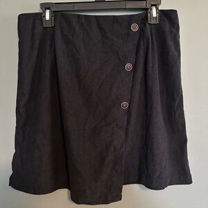 Cupshe Black A-Line Mini Wrap Skirt